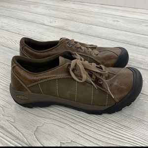 Keen Presidio Brown Leather Hiking Oxfords - sz 11